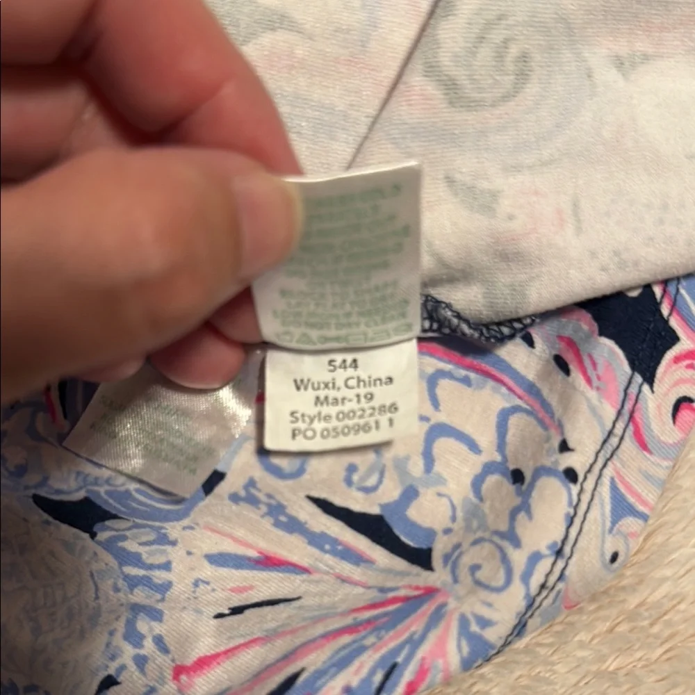 Lilly Pulitzer Pink and Blue Mini A-Line dress 👗 with Cut Out - Picture 5 of 5